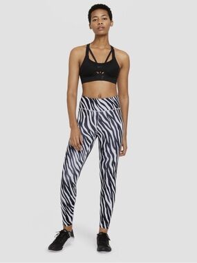 Nike Zebra-Print High-Waist Leggings - Black & White
